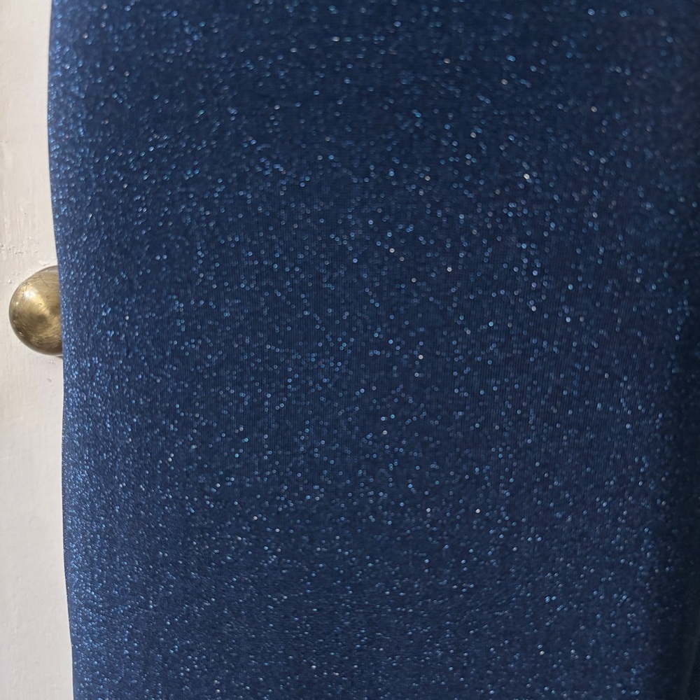 Betsey Johnson Vintage Dark Blue Shimmer Maxi Dress - Picture 8 of 15